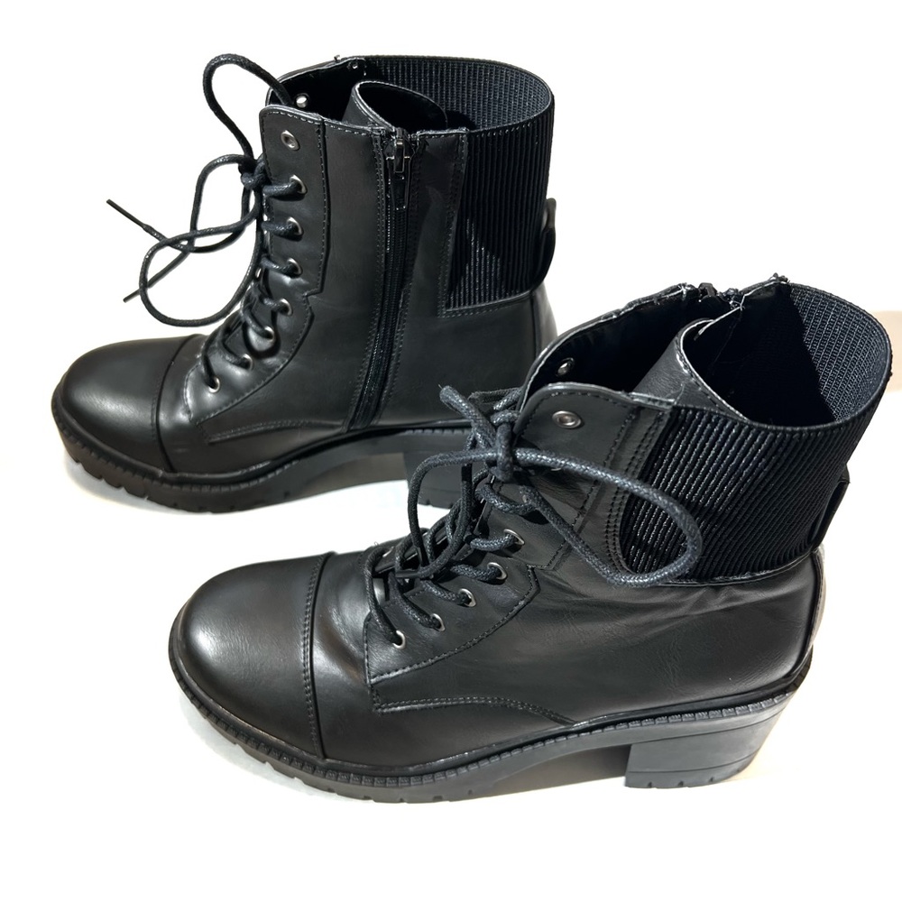 Womens Rock & Candy by Zigi Black Combat Booties Size 9